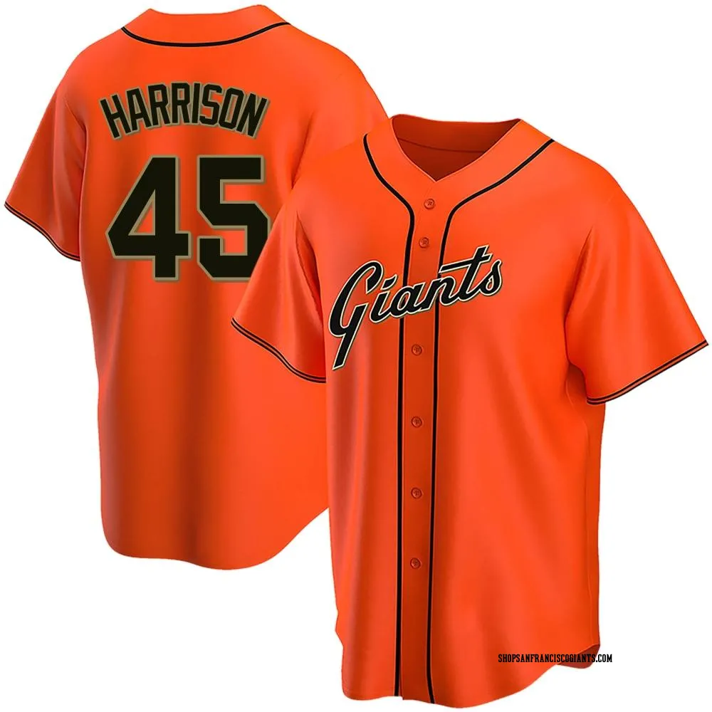 Kyle Harrison Men's San Francisco Giants Alternate Jersey - Orange Authentic